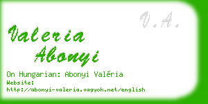 valeria abonyi business card