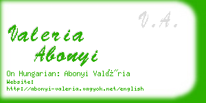 valeria abonyi business card